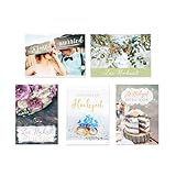Segensart - Faltkarten-Set rechteckig - Hochzeit mit 5 Doppelkarten mit christlichen Sprüchen, Segenswünsche oder Bibelverse inkl. Umschläge