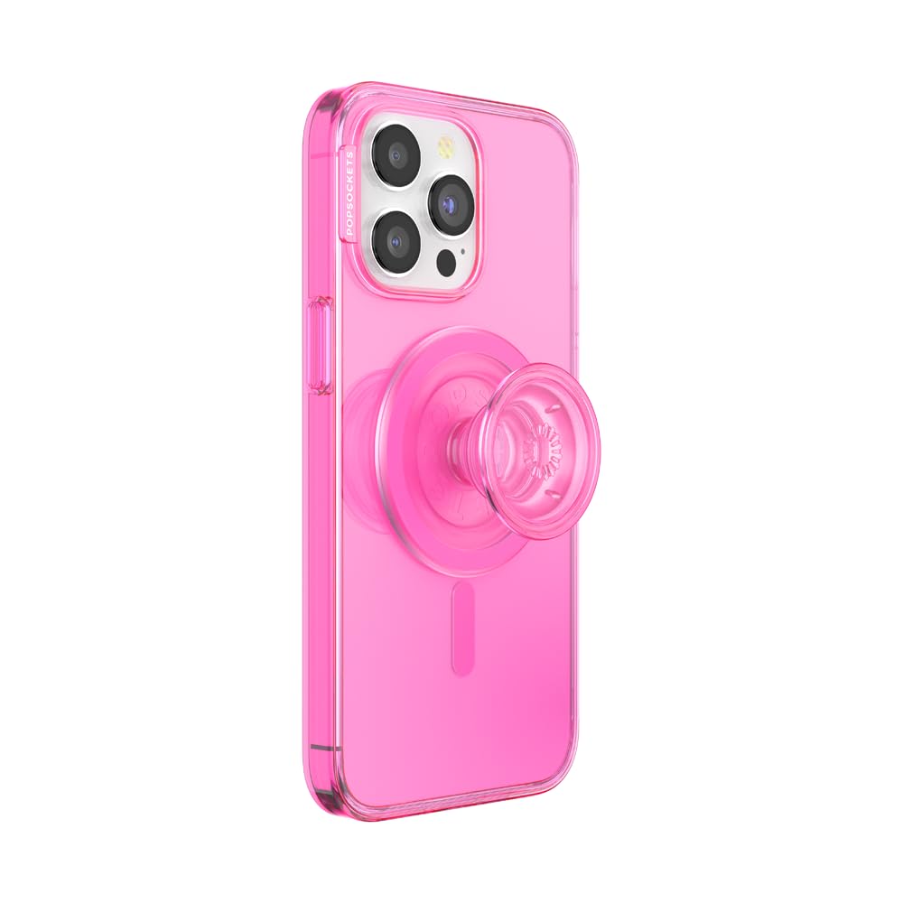 Funda iPhone 15 Pro Max compatible con carga inalámbrica y soporte PopSockets 7