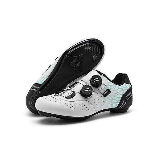 Hixingo Zapatilla de Ciclismo Hombre Mujer, Zapatos Bicicleta de Carretera Exterior MTB Al Aire Libre, Zapatillas de Ciclismo Unisex Adulto Respirables Antideslizantes -T730