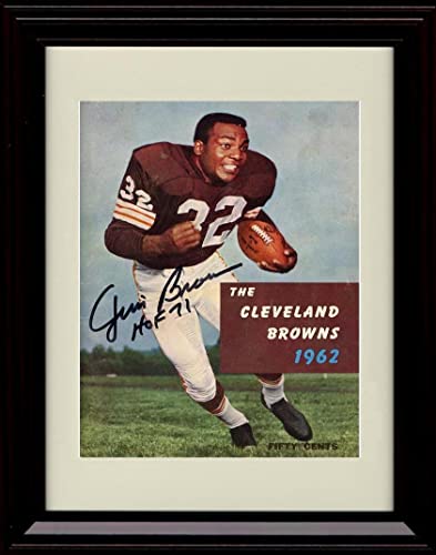 Jim Brown - Cleveland Football Football Autograph Promo Print - Framed 8x10