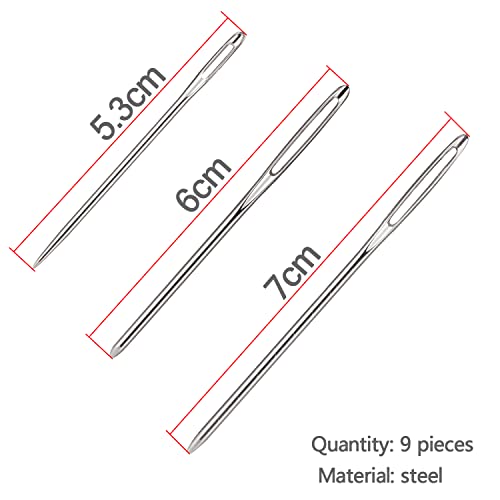 Sticknadel LAOYE Set mit 9 Stopfnadeln und großem Auge