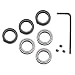 Yakamoz 3-Set Router Bit Replacement Bearings Bottom Mounted Ball Bearing Guide Survival Kit for 1/2 Inch Shank Router Bits | Inner Dia. 1/2" & Outer Dia. 3/4", Fixed Collar Included