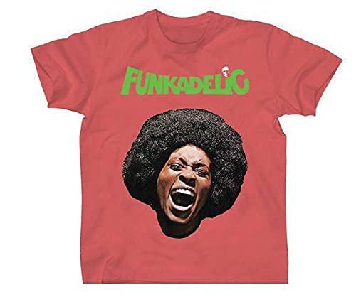 Hi Fidelity Parliament Funkadelic Maggot Brain George Clinton Rock Music T Shirt CLN-1004 (X-Large) Pink