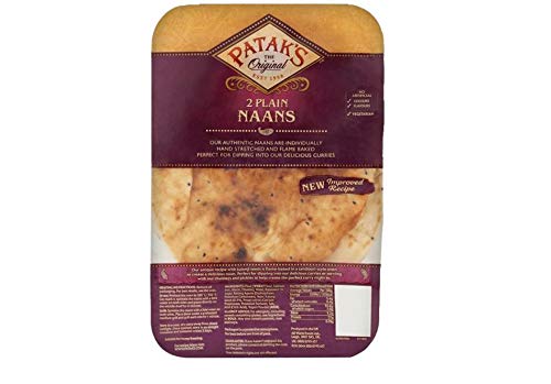 Plain Naans pan plano hindú bolsa 240 g