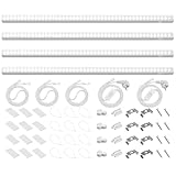 Barrina T5 LED Grow Lampe, 59cm, 5000K Weißes Vollspektrum Pflanzenlampe, 40W (4 x 10W), 2FT Verkettbare Grow Lampe Blüte, Stecker und Spiel, Hohe PPFD, 4er