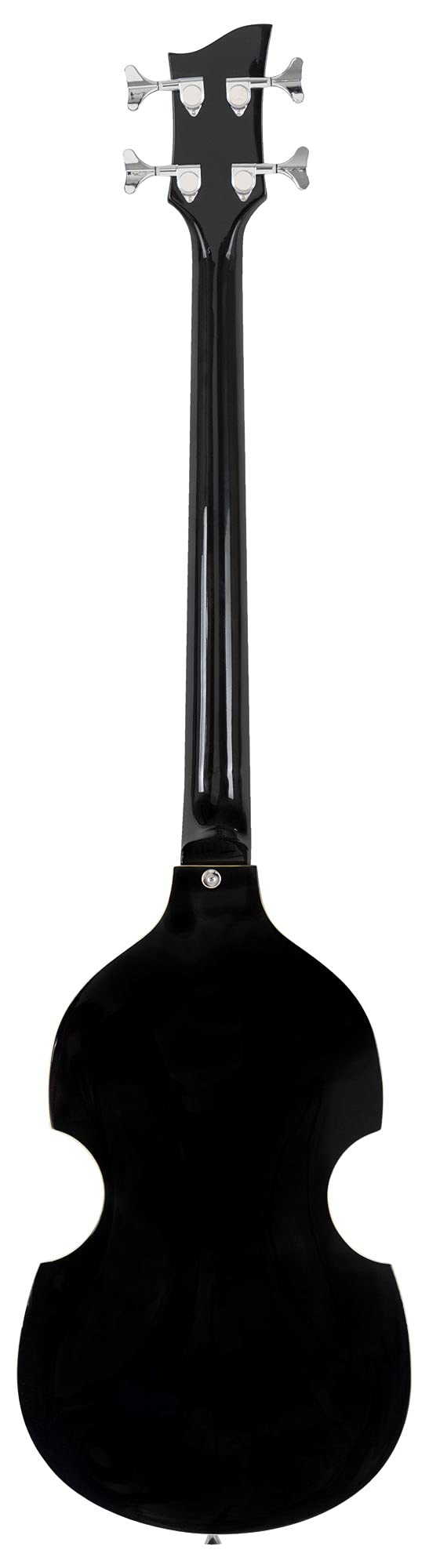 Rocktile VB-2 Black Magic Hollow Body E-Bass Set - Violinbass con 2 Humbucker Pickups - Nero