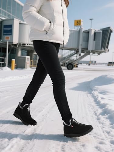 SHIBEVER Womens Winter Snow Boots: Waterproof Insulated Warm Fur Lined Ankle Slip On Walking Comfortable Outdoor Boot3