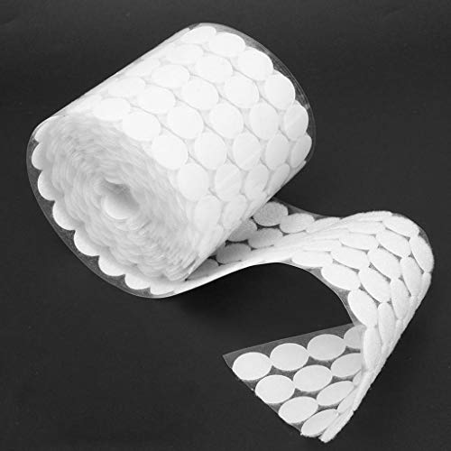 DYNWAVE 100 pares de fixadores autoadesivos para moedas de 9,5 mm para casa - branco, 2 cm