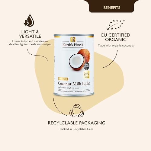 Earth's Finest Organic Coconut Milk Light 400ml