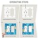 ELTIVNOS Barber Shop,2 Gang Decorator Light Switch or Receptacle Outlet Wall Plate,Barber Work Tools and Men'S Hairstyles,Polycarbonate Thermoplastic,Mid-size(5x4.9in) Style L-Blank/Toggler