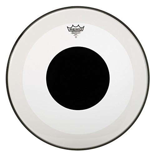 Remo P31320-10 Clear Powerstroke 3 Bass Drum Head - 20-Inch - Black Dot