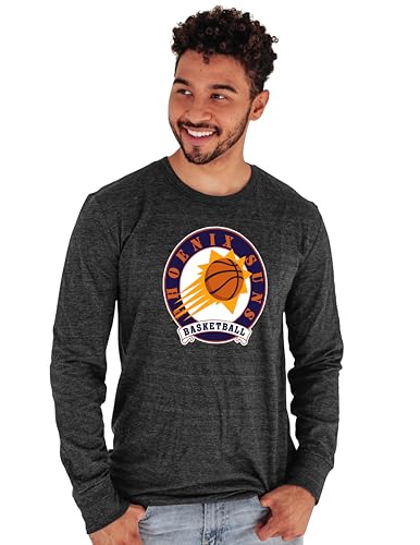 Phoenix Suns NBA Officially Licensed Tri-Blend Long Sleeve T-Shirt Black, Large