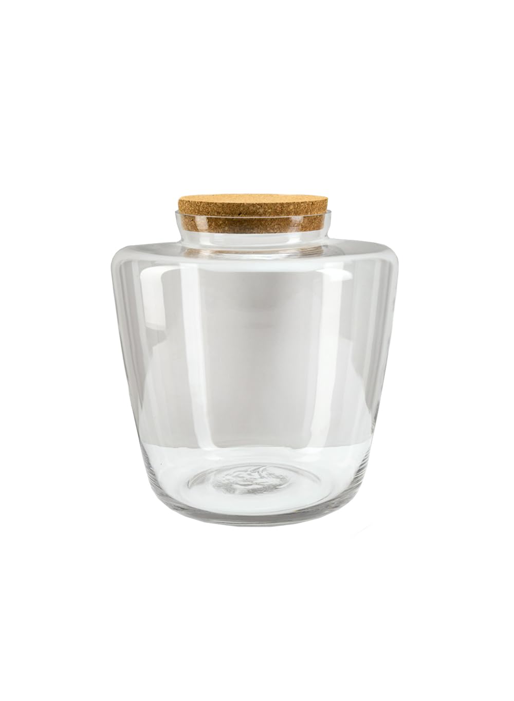 Serene Spaces LivingHydria Terrarium Vase with Cork, Bottle Floral Vase, Indoor Mini Garden, Home & Wedding Decor - Perfect for Succulents, Air Plants, Ferns & Moss, 9.75" Diameter & 11" Tall