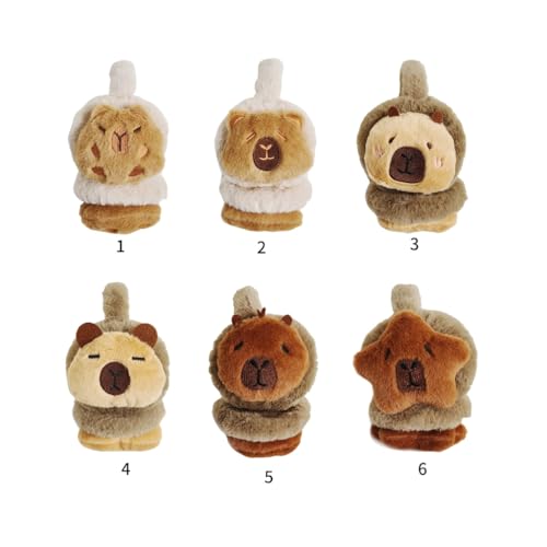 Soft and Warm Plush Ear Muffs for Commuting and Outdoor Sports Cartoon Capybaras Earflap Comfortable Ear Warmers4