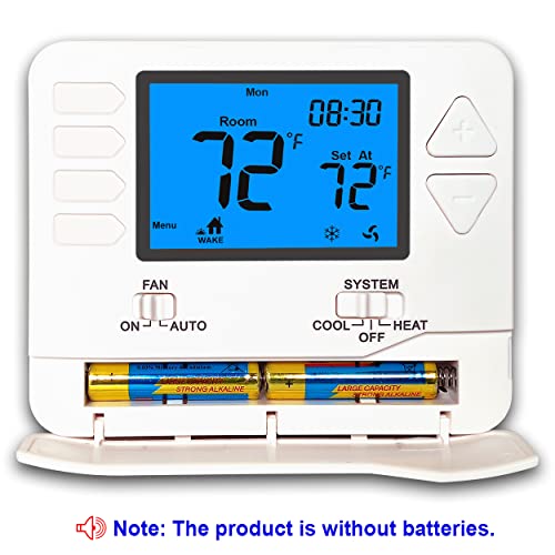 Thermostats, Suuwer 5-1-1 Day Programmable Thermostat For Home, Up To 1 Heat/ 1 Cool #TOP2