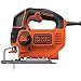 BLACK+DECKER Jig Saw, 5-Amp, 3,000 Blade Speed, 45 Degree Beveled Cuts, ¾-Inch Orbital Blade, 4 Curve Settings, Corded (BDEJS600C)