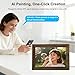 10.1" WiFi Digital Photo Frames, 1280 * 800 HD Touch Screen Electric Picture Frame, Support Micro SD Card, Auto-Rotate, Share Moments via Free APP, Send Wishes, Gifts for Parents, Christmas