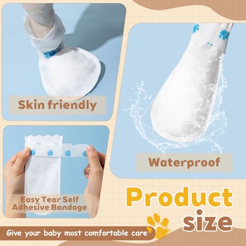 XSDSLS 20 Stück Einweg-Hundeschuhe,Einweg-Hundesocken,Pfotenschutz,Waterproof Hundefußabdeckungen Socken für Haustiere, Hunde, Welpen, drinnen und draußen (Weiß, M)