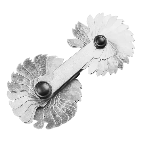 WIIYENA Juego de medidores de paso de rosca, métrico 60°, imperial 55° y herramienta de medición de rosca de 60° de Estados Unidos, kit de calibre de rosca de tornillo de acero inoxidable de 58 piezas