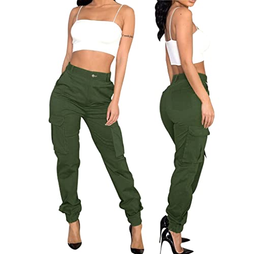Army Green Cargo Pants Womens Joggers With Pockets Slim Outdoor Lounge Sweatpants Athletic Works Hiking Pants #TOP5