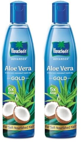 Parachute Advansed Aloe Vera Enriched Coconut Hair Oil Gold | 5X Aloe Vera | Makes Hair Sooperr Soft | 250ml (Pack of 2)-image-23
