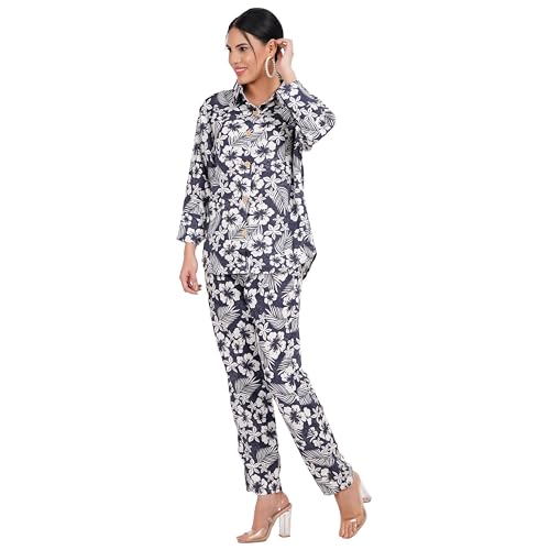 Image of Women's Co-Ord Set - Casual Wear Shirt & Pant Set | Fancy Top and Bottom Outfit | Full Matching Set for Women | Stylish Kurta Pant Set