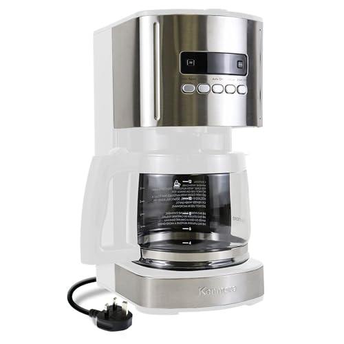Cafetière à filtre Kenmore 12 tasses avec verseuse en verre de 1,8 L pour café moulu, affichage numérique, arrêt automatique, filtre réutilisable,...