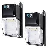 HiBay Led Wall Pack Light with Dusk-to-Dawn Sensor,18W 1980LM 5000K Photocell Wall Lights Fixture, I