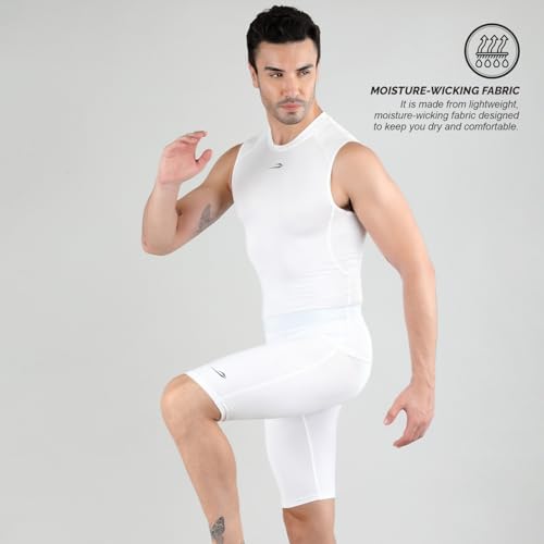Image of DSC Men's Solid Sando Compression (DSMPS319-L Off Whit L)