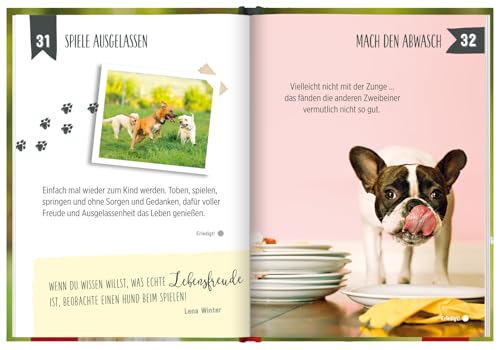100 Dinge, die man von einem Hund lernen kann: Kleines Geschenkbuch mit einer schönen Botschaft an Hundefreunde (Geschenke für Hundeliebhaber)