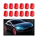 12PCS Fluorescent Car Tire Valve Stem Caps, Auto Corrosion Resistant Wheel Valve Cover, Luminous Illuminated Glow in The Dark, Car Decor Accessories Universal for SUV, Trucks, Car (Red(1))