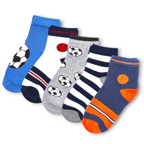 Image of Kid's Socks for Boys and Girls - Made with Soft & Breathable Cotton with Antibacterial Wash, Pack Of 5, Suitable for all day long use