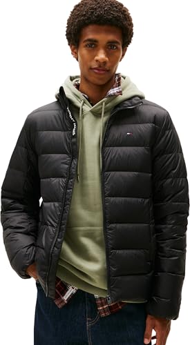 Tommy Jeans Men’s Water Repellent Down Jacket, Black (Black), XXL