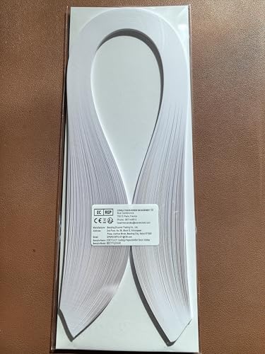 ODETOJOY Quilling Paper Strips White 5mm Quilling Strips 5mm White-Length 21.2inch-Single Color Pure White Paper Quilling Strips 120pc/Set (2) - Image 5