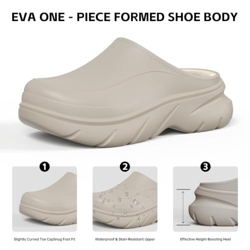 Image of Unisex Waterproof Winter Slippers for Outdoor, Fuzzy Lined Non-Slip Snow Boot House Shoes with Rubber Sole, Indoor Outdoor Comfort for Cold Weather