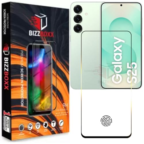 Image of Compatible With Samsung Galaxy S25 5G Tempered Glass Screen Protector Guard With Precise Edges - High Definition, Easy Install, Fingerprint Working Screen Guard for Samsung S25 - Pack of 1