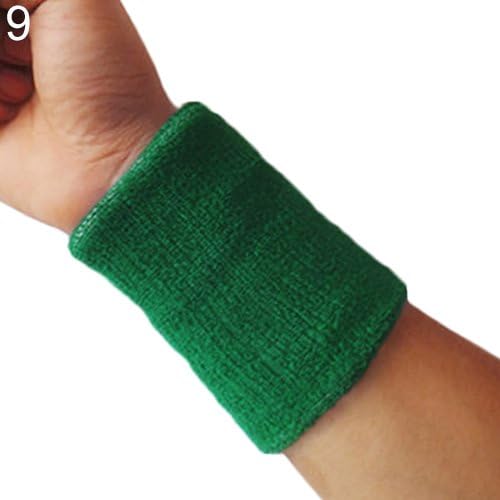 shlutesoy Muñequeras Deportivas Pulseras de Tenis Squash Bádminton Gimnasio Baloncesto Pulsera Regalo Verde Ej