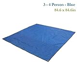 Weanas Multipurpose Waterproof Tent Tarp Footprints Outdoor Camping Shelter Canopy Cover Blanket Mat (Blue 7x7 ft)