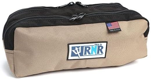 Rock-N-Rescue RNR Aztek Bag Fanny Pack Style Storage Pouch for Pulley System & 8mm Rope Dual-Zip Compartments Fits Belts or Harnesses up to 4 Made In USA