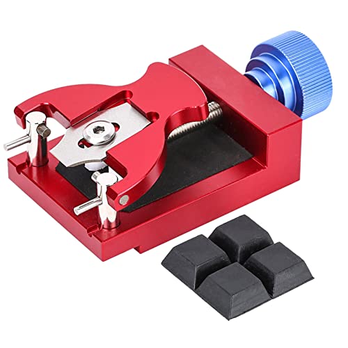 Cunyuer Watch Bezel Removal Tool Watch Case Opener Metal Watch Back Cover Opener Adjustable Watch Back Remover Tool Professional Watch Repairing Tool (Red Case Remover & Holder)
