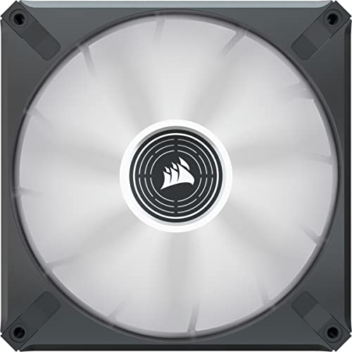 Image of Corsair ML140 LED Elite, 140mm Magnetic Levitation White LED Fan with AirGuide, Single Pack, Black