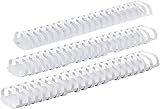 Material: plástico. Q Connect - Canutillo para encuadernar (100 unidades, 6 mm), color blanco
