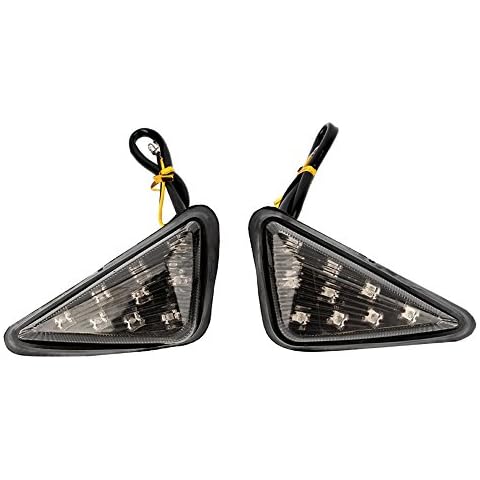 motorbike led indicator lights//Turn Signal Light,2Pcs Motorcycle Amber LED Signal Lamp 12V Euro Triangle Flush Mount Turn Signal Lamp For Motocycle Driving Lighting Cover