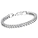 OIDEA Bracciale Braccialetto per Uomo Braccialetto Catena in Acciaio Inox Argento Regalo Perfetto