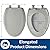 Bemis 1200SLOWT 162 Will Slow Close, Never Loosen and Easily Remove Toilet Seat, Elongated, Silver