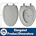 Bemis Classic Colors Slow Close Toilet Seat, Easy Clean Hinges and Durable Plastic Seat, Made in USA, Elongated, Black