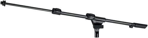 Miniatura 15 de Gator Frameworks Soporte de micrófono de trípode serie ID con brazo de pluma ajustable de doble sección de 26 pulgadas, totalmente plegable en forma