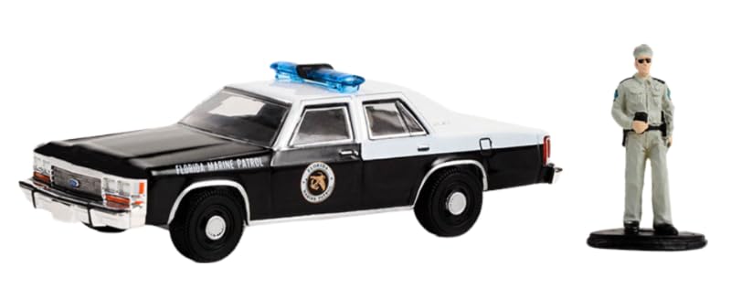 Greenlight Crown Victoria 1/64 Florida Marine Patrol miniatura 1
