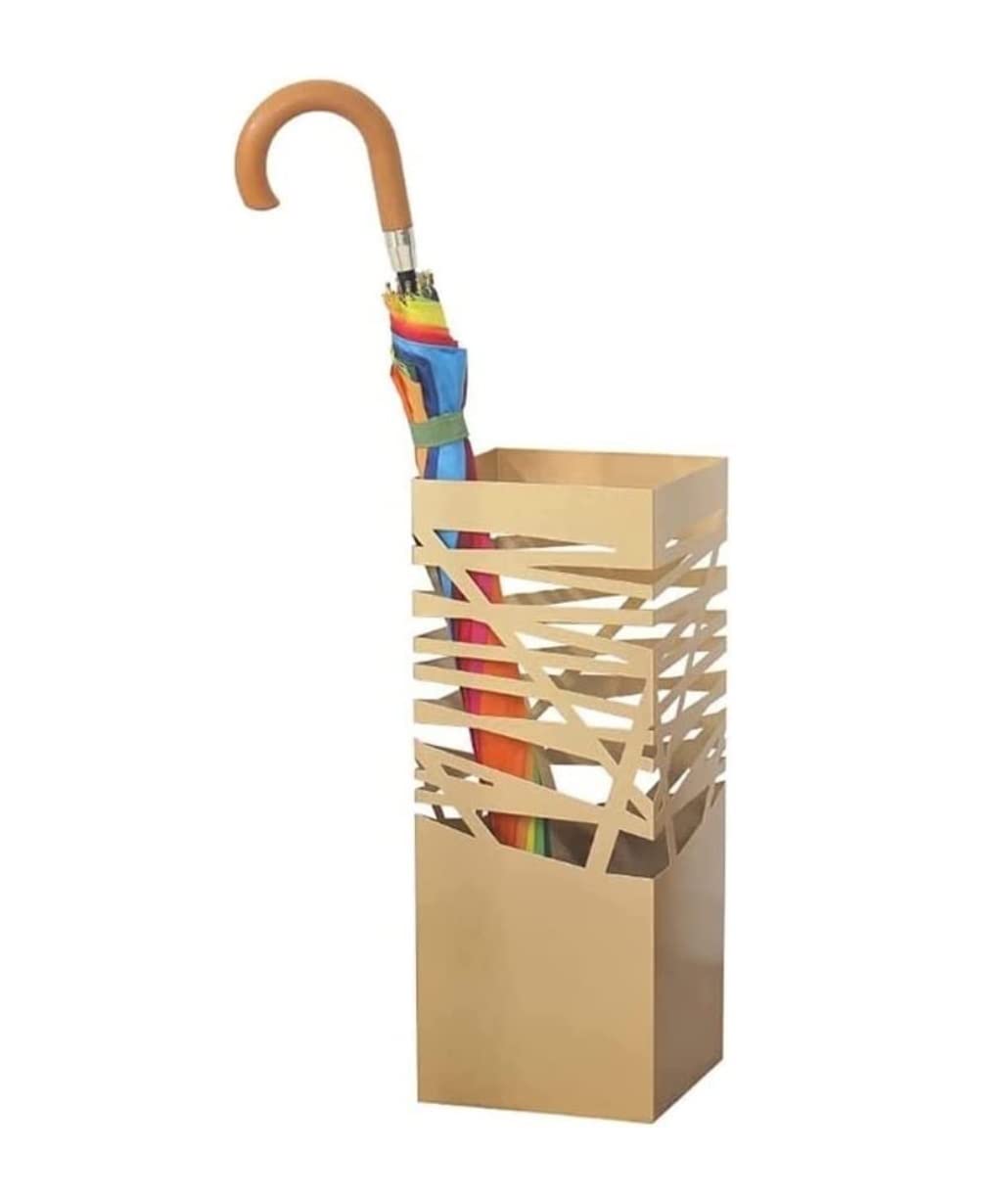 DFGHNBVC Creative Iron Art Umbrella Stand Holder - Stylish Home Hotel Lobby Storage Rack For Long Handle Umbrellas - Drainage Design, Space-Saving Umbrella Bucket