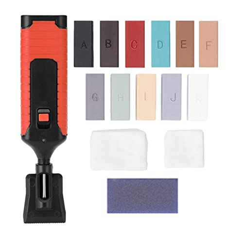 Kit manual de reparación de arañazos en el suelo laminado, relleno de madera, kit de reparación de grietas de suelo y muebles, sellador de cera, pistola de calor, cubiertas de arañazos de madera,